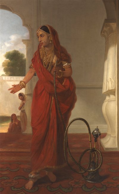 Une femme de la cour à Faizabad, Inde - Tilly Kettle
