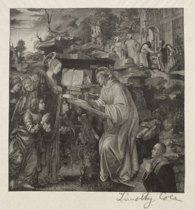 Vieux Maîtres Italiens : La Vierge apparaissant à Saint Bernard, 1888-1892 - Timothy Cole