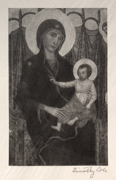 Maîtres italiens anciens : Madone et enfant, 1885 - Timothy Cole