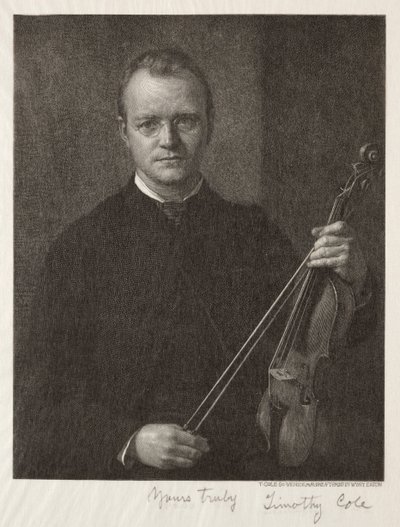 Vieux maîtres italiens : Portrait de Timothy Cole Homme avec violon, 1892 - Timothy Cole