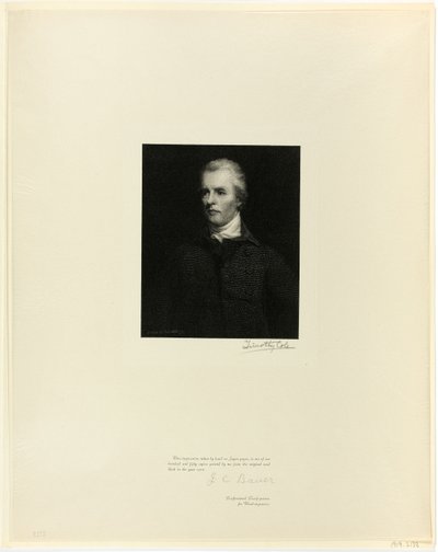 Le très honorable William Pitt, des anciens maîtres anglais - Timothy Cole