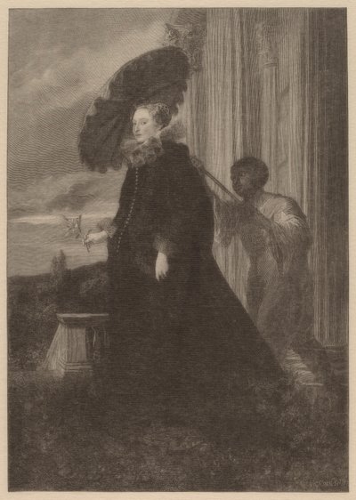 Marchesa Elena Grimaldi, épouse de Marchese Nicola Cattaneo - Timothy Cole after Sir Anthony van Dyck