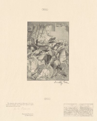 Bataille de Saint Ephesius - Timothy Cole after Spinello Aretino