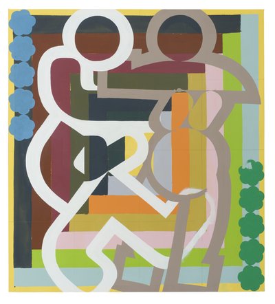 Cabane en rondins, 2023 (latex sur toile) - Timothy Gierschick II