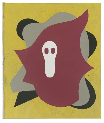 Grive des marais (pour C.B.), 2023 (latex, collage et peinture en aérosol sur toile) - Timothy Gierschick II