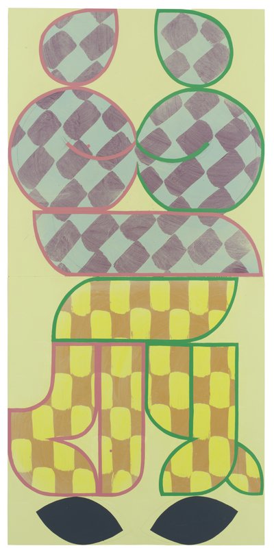 The Hug, 2021 (latex et émail sur panneau trouvé) - Timothy Gierschick II