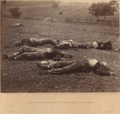 Champ où le général Reynolds est tombé, Gettysburg, 5 juillet 1863 - Timothy H. O