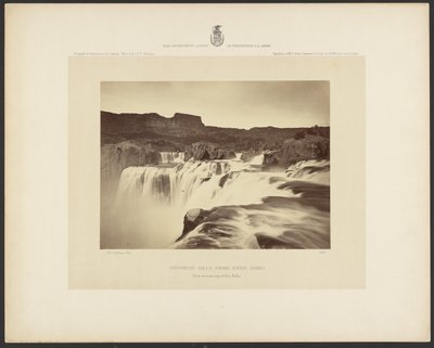 Chutes de Shoshone, rivière Snake, Idaho, vue sur le sommet des chutes - Timothy H. OSullivan