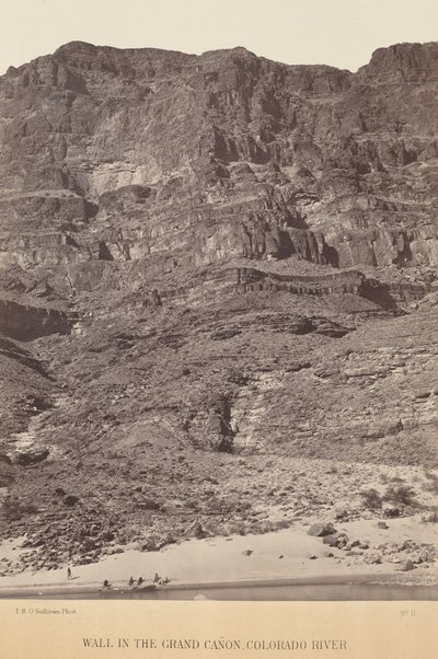 Mur dans le Grand Canyon, fleuve Colorado, 1871 (photo) - Timothy O
