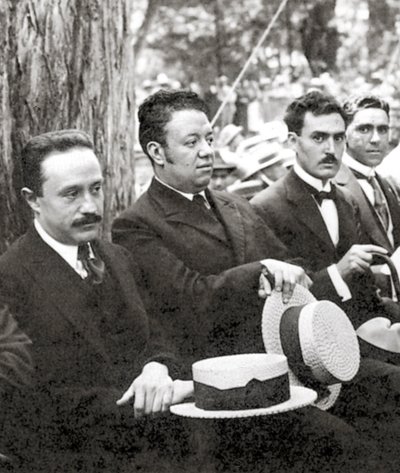 Jose Vasconcelos et Diego Rivera lors d