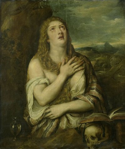 Marie Madeleine pénitente - Titiaan (copy after)