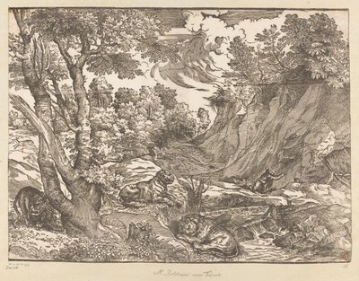 Paysage avec saint Jérôme - Titiaan