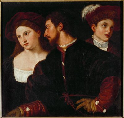 Autoportrait avec des amis ... - Titian (c.1488-1576)