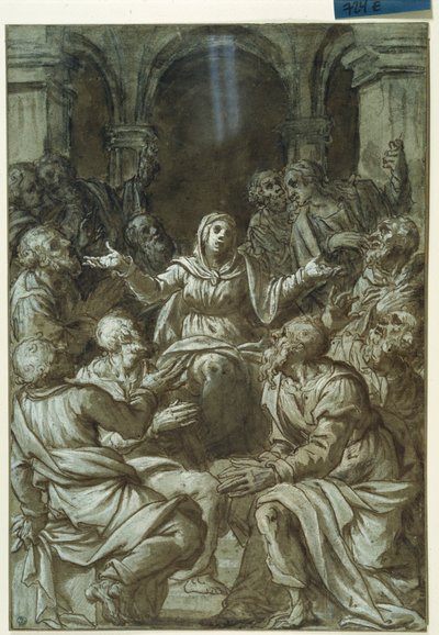 La Vierge Marie avec les apôtres de Santo Spirito - Titian (c.1488 1576)
