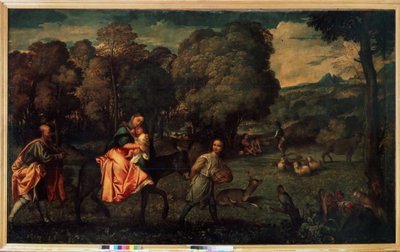 La fuite en Égypte - Titian (c.1488 1576)