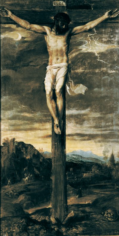 Christ crucifié. Inscription "INRI" sur la croix - Titian (c.1488 1576)