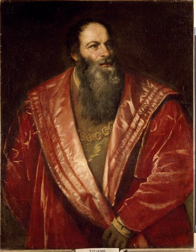 Portrait de Pietro Aretino - Tiziano Vecelli