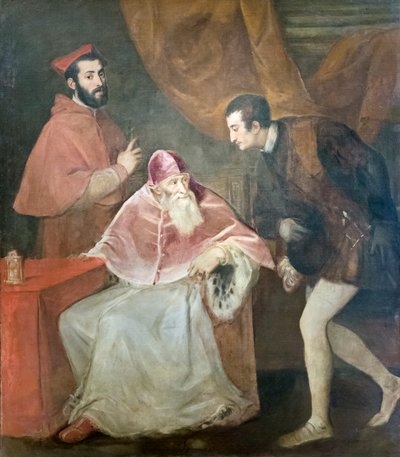 Portrait du pape Paul III avec ses neveux - Titian (c.1488 1576)