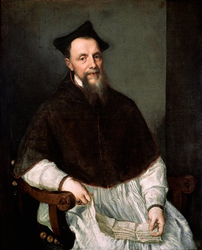Portrait du prélat Ludovico Beccadelli (il a participé au Concile de Trente) - Titian (c.1488 1576)