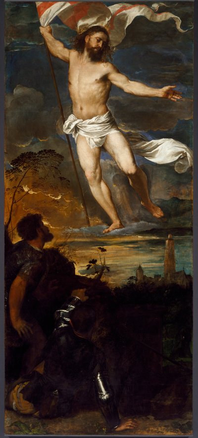 Le panneau central de la résurrection du polyptyque Averoldi - Tiziano Vecelli