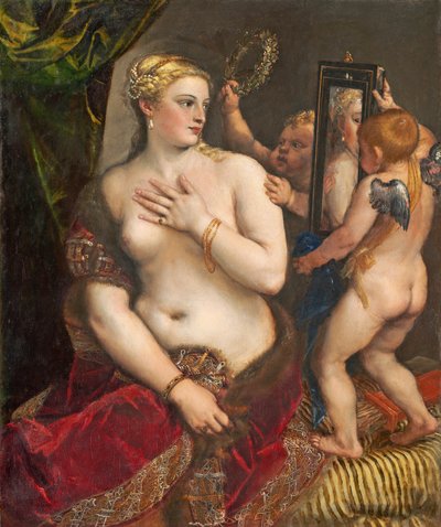 Vénus avec un miroir, vers 1555 - Tiziano Vecelli