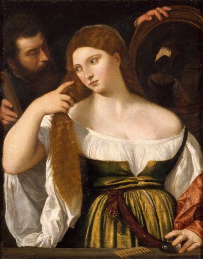 Jeune fille devant le miroir - Tiziano Vecelli