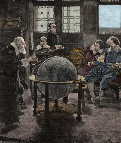 John Milton (1608-1674) visitant Galilée, dans sa prison de l