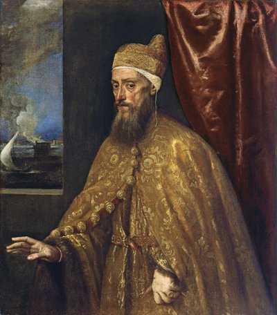 Portrait du doge Francesco Venier - Tiziano Vecelli