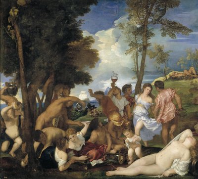 La Bacchanale des Andriens, 1523-1526 - Tiziano Vecelli