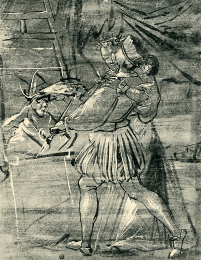 Artiste avec une jeune femme devant un chevalet, 1580, 1943 - Tobias Stimmer