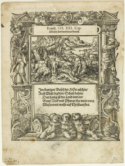 Moïse et le buisson ardent (recto) et L