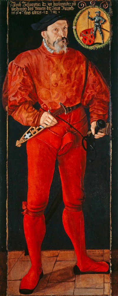 Portrait du porte-étendard de Zurich Jacob Schwytzer, 1564 - Tobias Stimmer