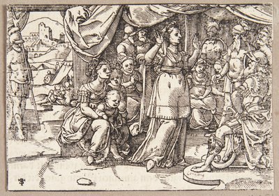Veturia et Volumnia suppliant Coriolan de ménager Rome - Tobias Stimmer