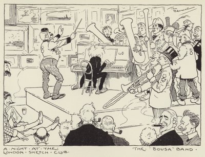 Une nuit au London Sketch Club, la bande Bousa - Tom Browne