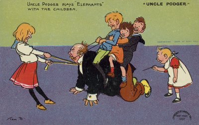 Homme jouant avec ses neveux et nièces - Tom Browne
