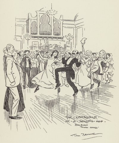 Le Cake Walk à un bal à un shilling, Holborn Town Hall - Tom Browne