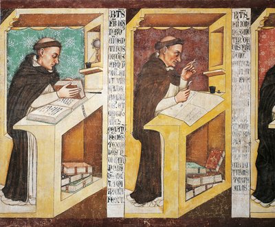 Frère Isnardo de Vicenza, fresque, Séminaire épiscopal, Salle capitulaire des Dominicains, Trévise - Tomaso da (late 15th century) Modena