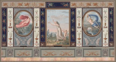 Décoration murale élaborée avec Endymion et Hébé - Tommaso Bigatti