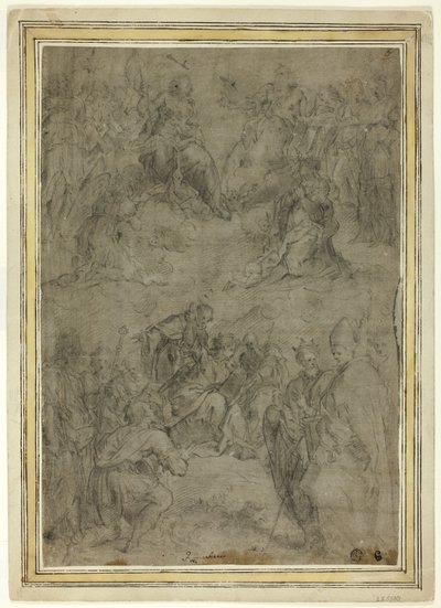 Trinité avec la Vierge et dix saints - Tommaso Manzuoli