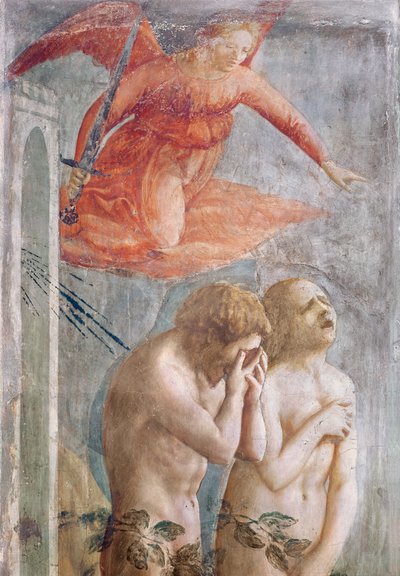 Adam et Ève chassés du Paradis, c.1427 (fresque) (détail) - Tommaso Masaccio