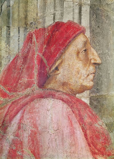 La Sainte Trinité, détail de la tête du donateur masculin, 1427-28 (détail) - Tommaso Masaccio