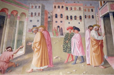 Guérison du paralytique et résurrection de Tabitha - Tommaso Masolino da Panicale
