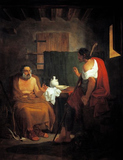 Homer aveugle dans la maison du berger Glauco - Tommaso Minardi