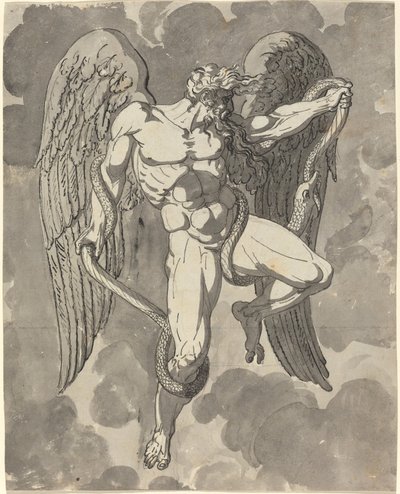Saturne luttant avec un serpent - Tommaso Minardi