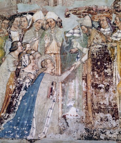 Arrivée de Sainte Ursule à Rome, (détail) - Tommaso da Modena