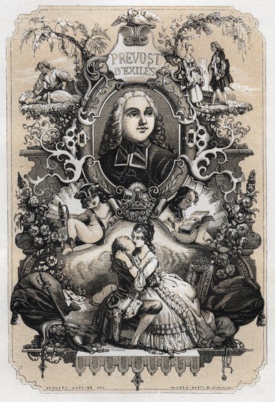 Frontispice de "Histoire de Manon Lescaut et du Chevalier Des Grieux" par l