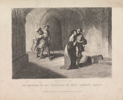 La rencontre dans les cloîtres de la chapelle Saint-Georges - Tony Johannot