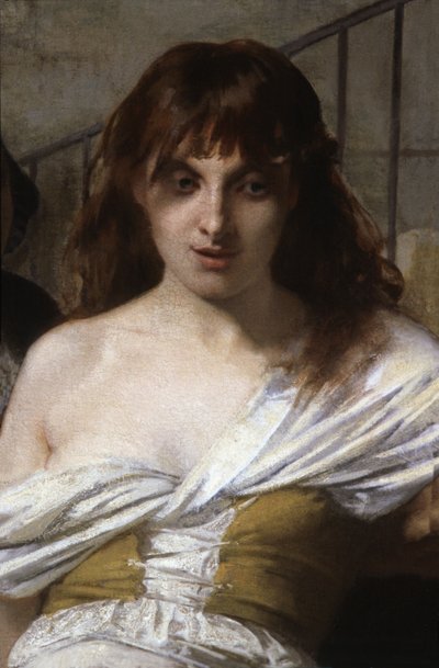 Une femme folle. (détail) - Tony Robert Fleury