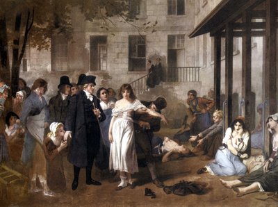 Docteur Philippe Pinel (1745 - 1826) libérant les aliénés de leurs chaînes par Tony Norbert Fleury - Tony Robert Fleury
