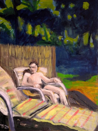 Un homme se prélassant en plein air - Tore Bahnson